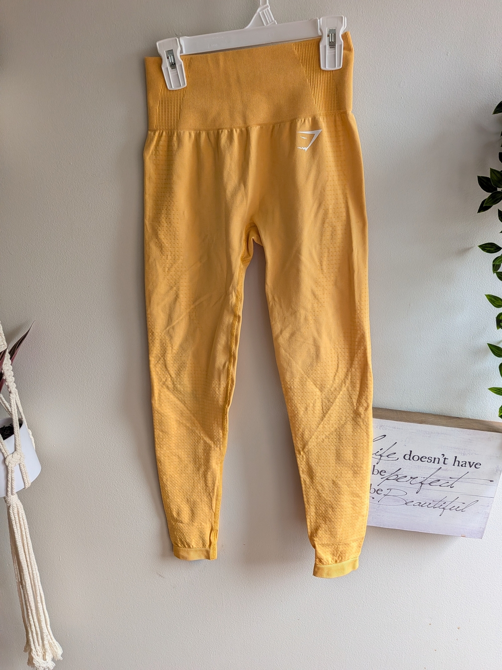 Gymshark Yellow High-Waist Seamless Leggings